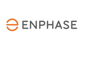 Enphase logo with orange circular icon and gray text.